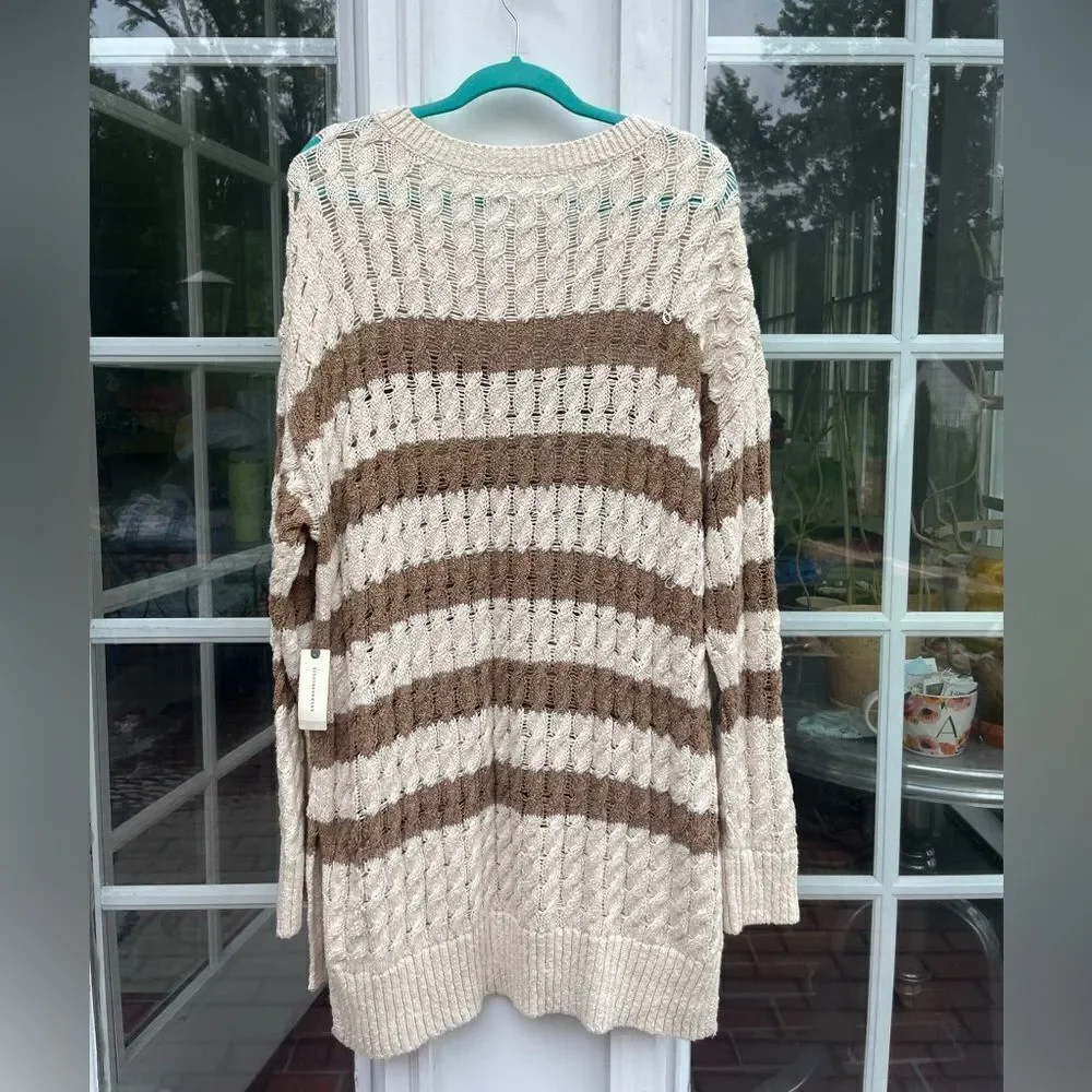 Anthropologie Pilcro Longline Stitch Sweater NWT